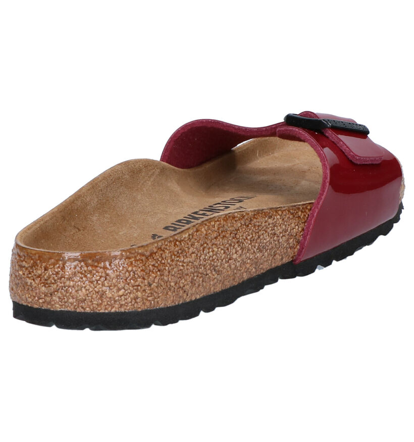 Birkenstock Madrid Nu-pieds en Rouge en simili cuir (322644)