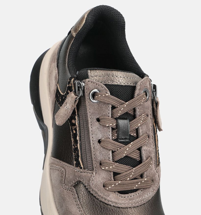 Gabor Rollingsoft Bruine/Taupe Sneakers voor dames (376938) - geschikt voor steunzolen