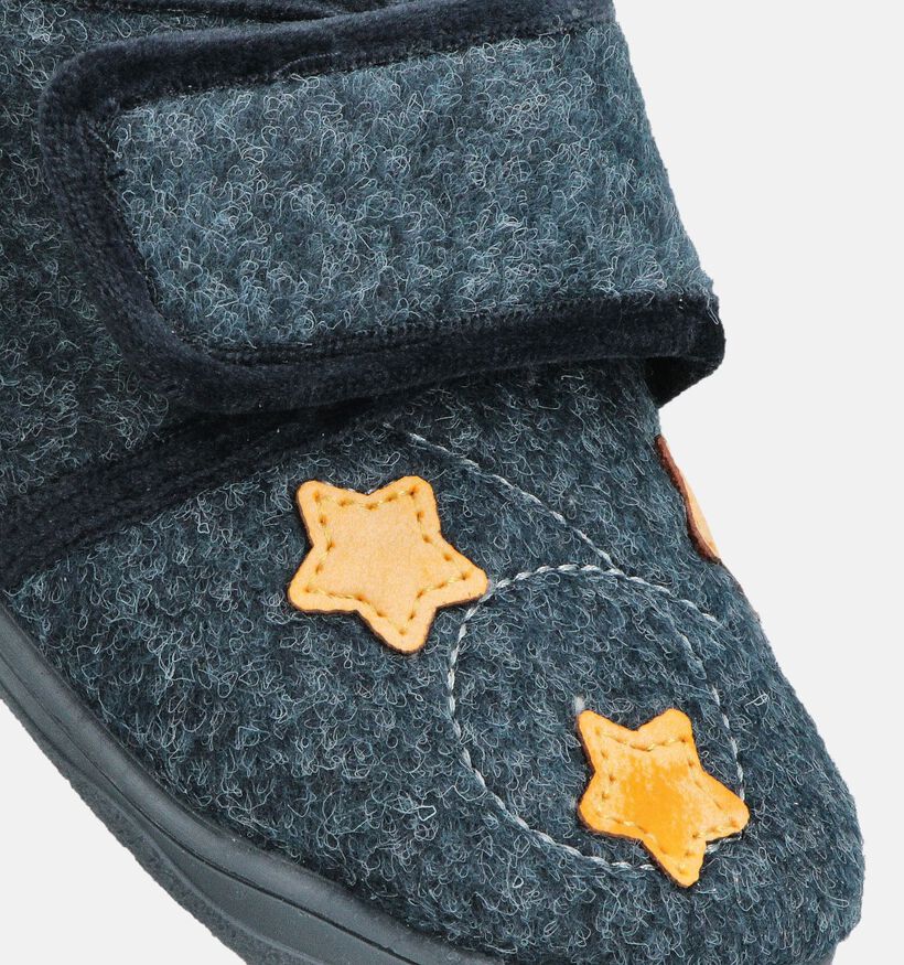 Milo & Mila Stars Blauwe Pantoffels voor jongens, meisjes (364946) - geschikt voor steunzolen