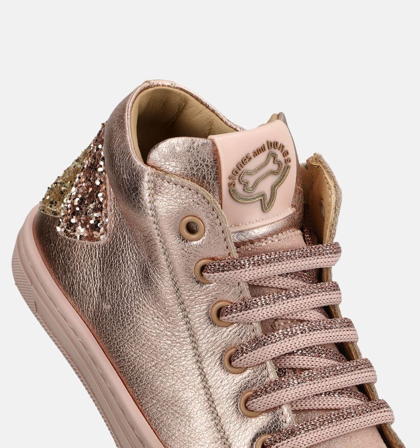 STONES and BONES Myra Roze Sneakers met Veter en Rits voor meisjes (381393) - geschikt voor steunzolen