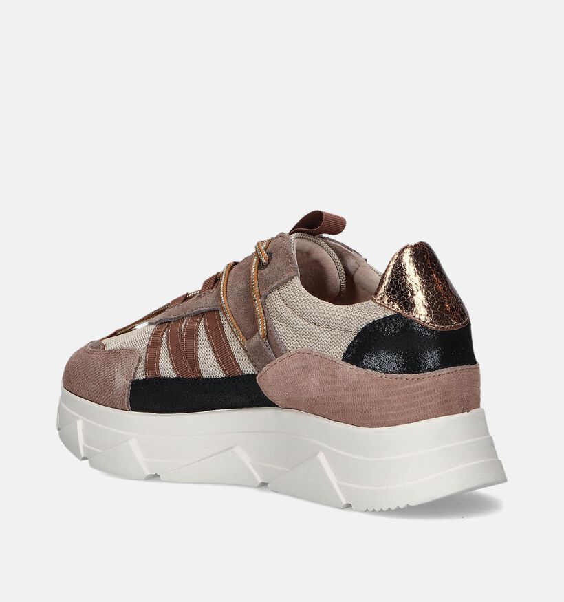Tango Kady Fat Bruine Chunky sneakers voor dames (357307) - geschikt voor steunzolen