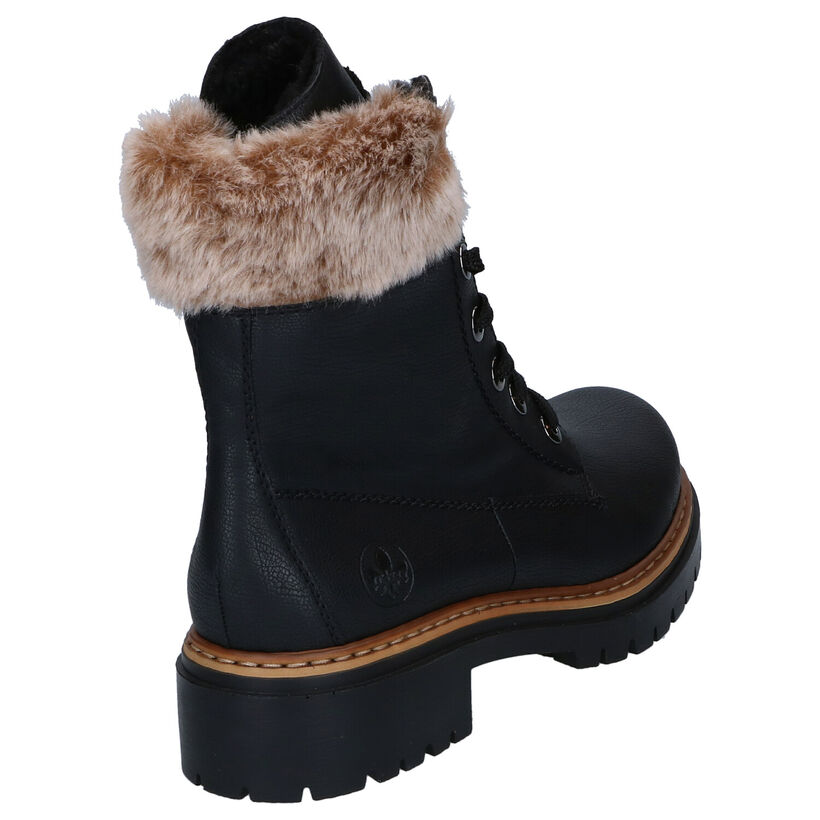Rieker Boots à lacets en Noir pour femmes (347432)