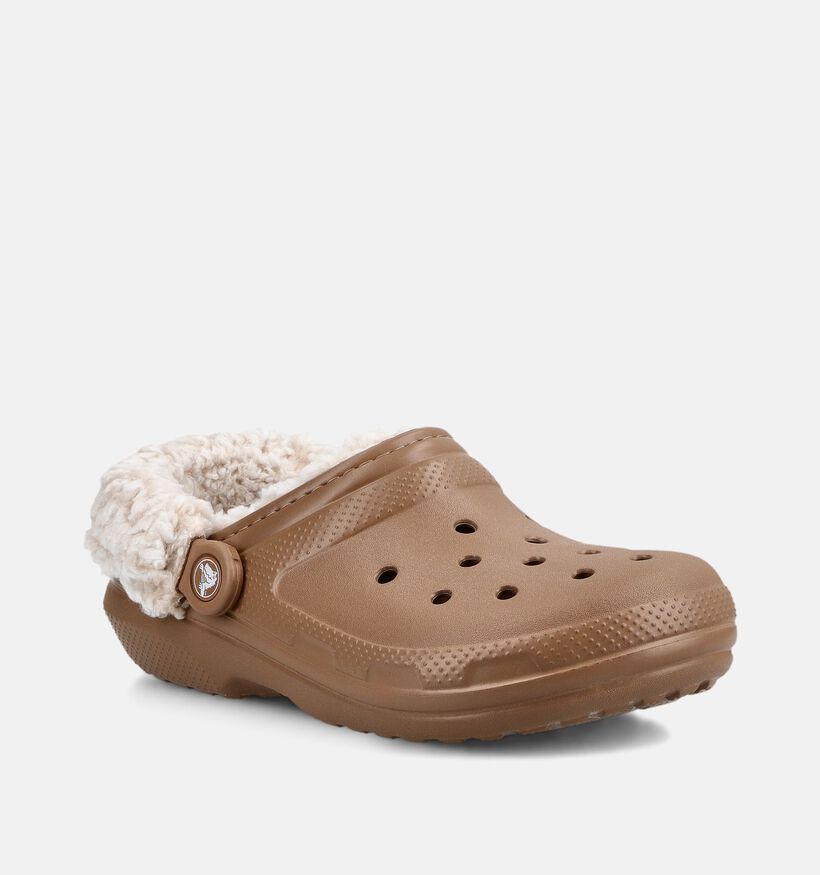 Crocs Classic Fleece Nu-pieds en Marron pour femmes (381334)