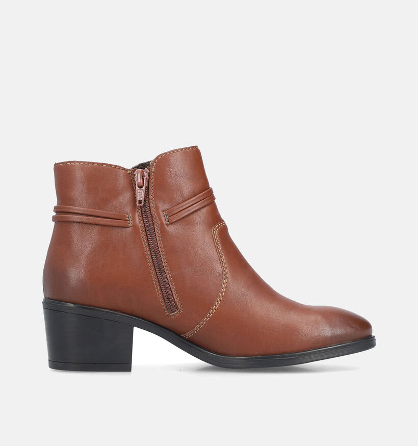 Rieker Cognac Enkellaarzen met blokhak voor dames (347444)