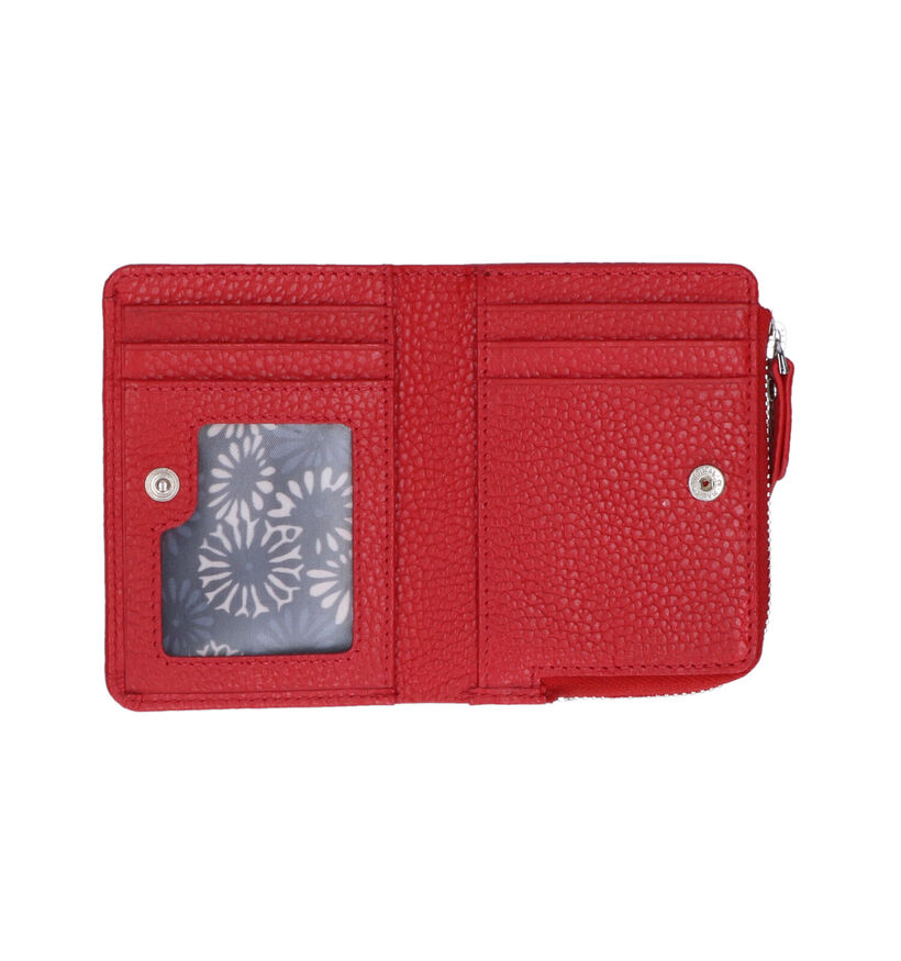 Euro-Leather porte-monnaie zippé en Rouge pour femmes (323435)