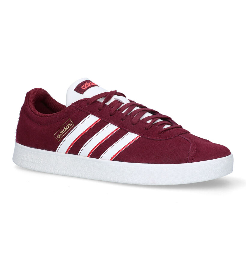 adidas VL Court 2.0 Baskets en Bordeaux pour hommes (326305) - pour semelles orthopédiques