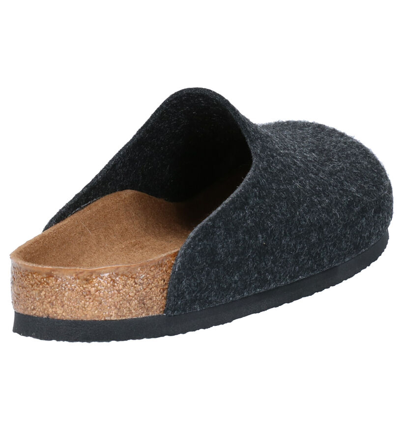 Birkenstock Amsterdam Pantoufles en Gris en textile (294814)