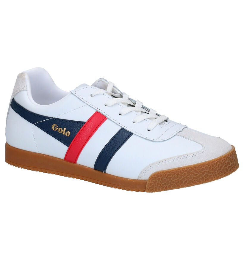 Gola Harrier Baskets en Blanc en cuir (288687)