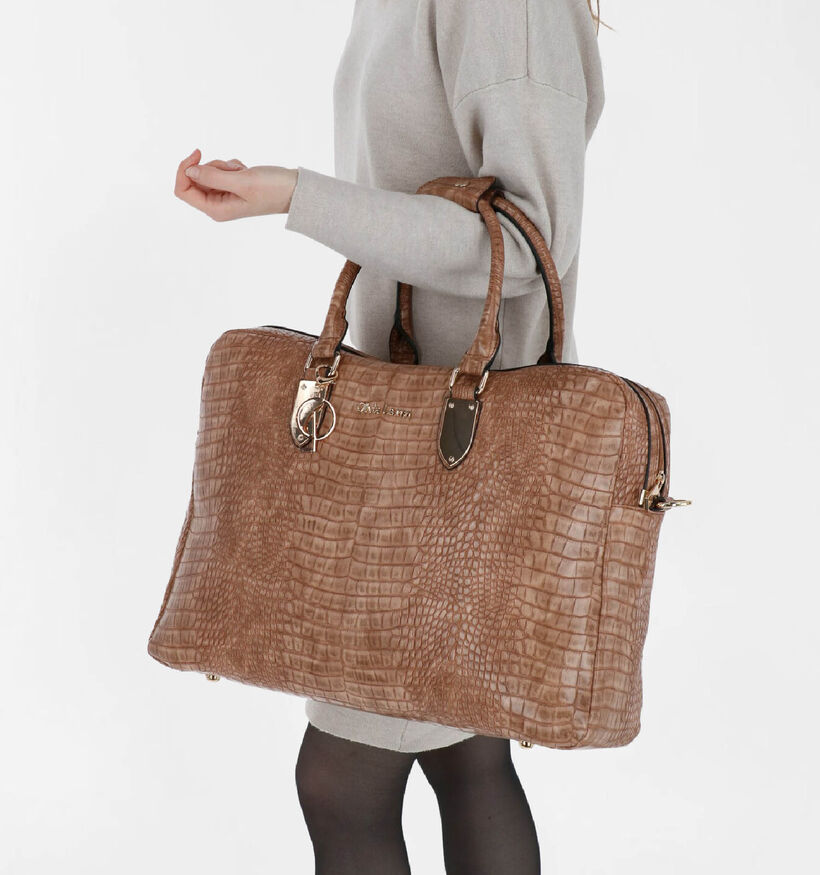 Olivia Lauren Manon Sac professionnel en Cognac en simili cuir (310302)