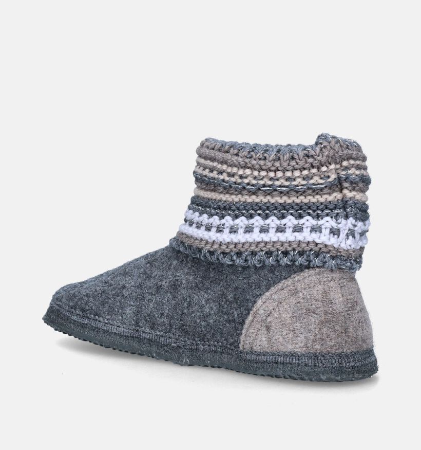 Giesswein Kiel Pantoufles montantes en Gris pour femmes (349151)