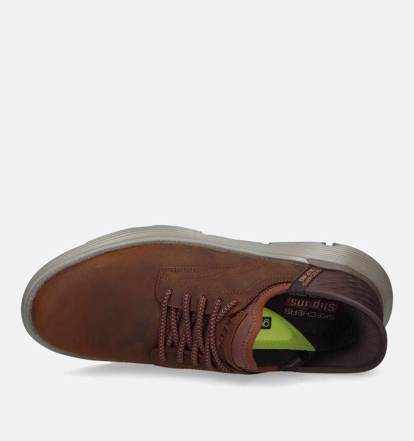 Skechers Garza Relaxed Fit Slip-ins en Cognac pour hommes (328079)