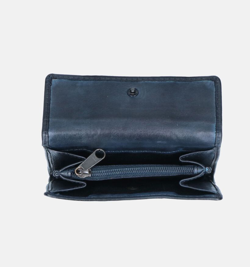 Bear Design Porte-monnaie à rabat en Bleu pour femmes (350743)