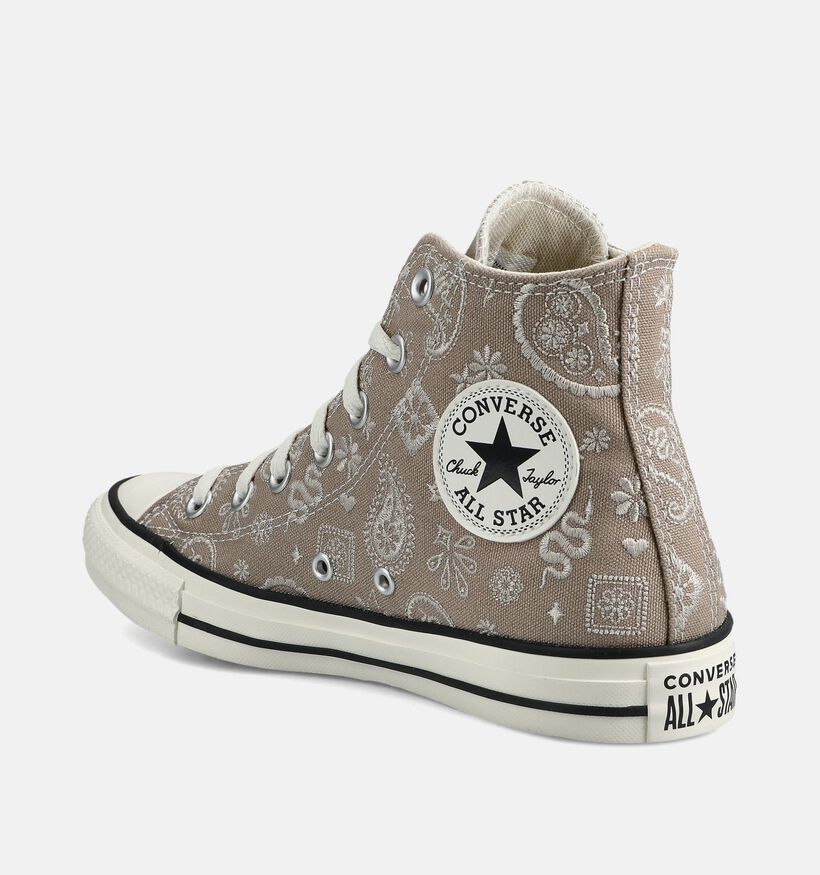 Converse Chuck Taylor All Star Paisley Pop Lichtbruine Sneakers voor dames (376043) - geschikt voor steunzolen