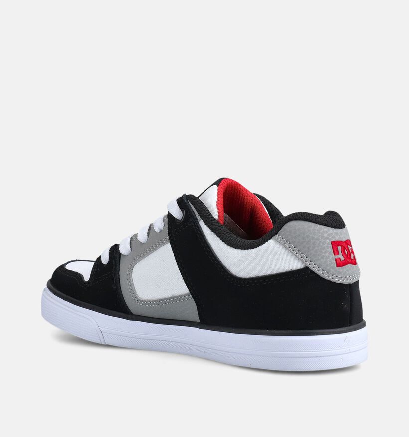 DC Shoes Pure Baskets en Blanc/Noir pour filles, gar&ccedil;ons (368716) - pour semelles orthop&eacute;diques