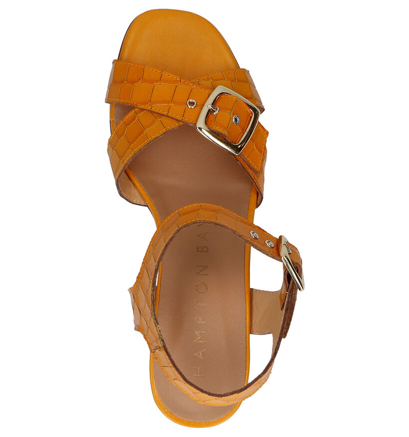 Hampton Bays Gele Sandalen in leer (266341)