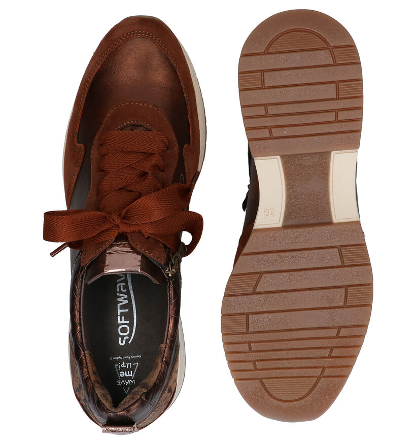 Softwaves Chaussures à lacets en Bronze en cuir (281936)
