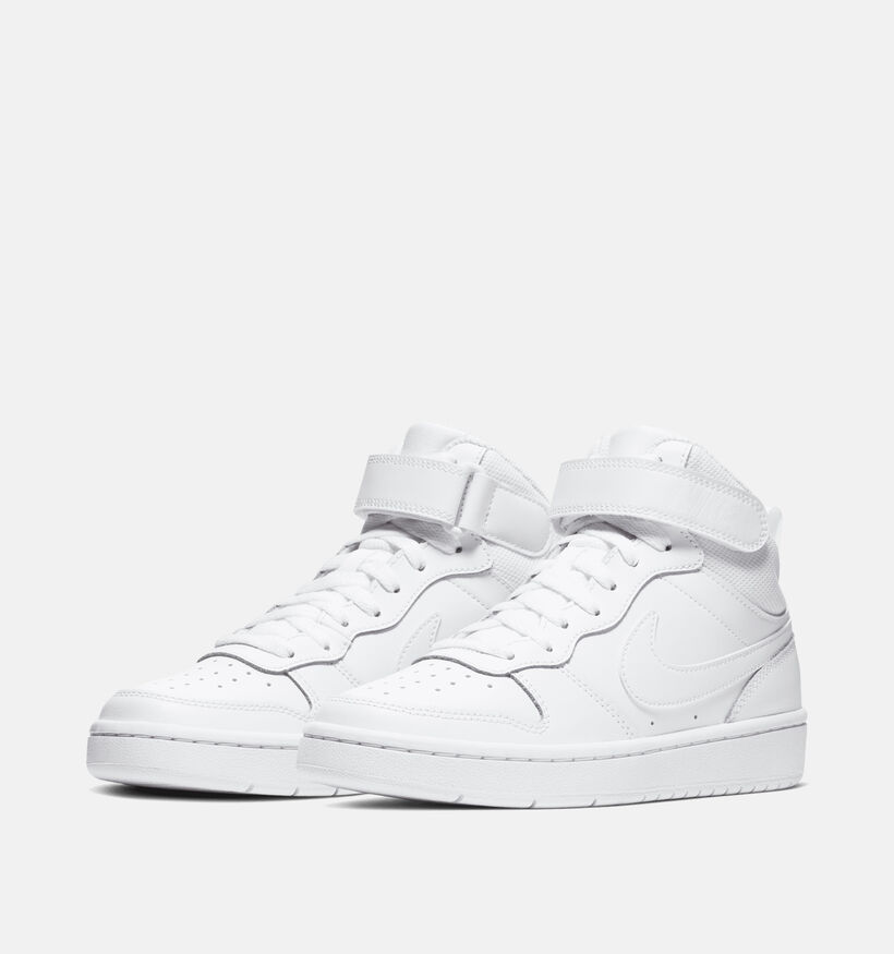 Nike Court Borough MID 2 GS Witte Sneakers voor jongens, meisjes (347940)
