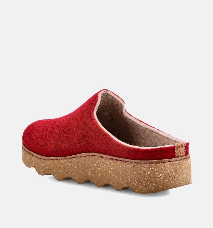 Rohde Foggia Pantoufles ouvertes en Rouge pour femmes (380031) - pour semelles orthop&eacute;diques