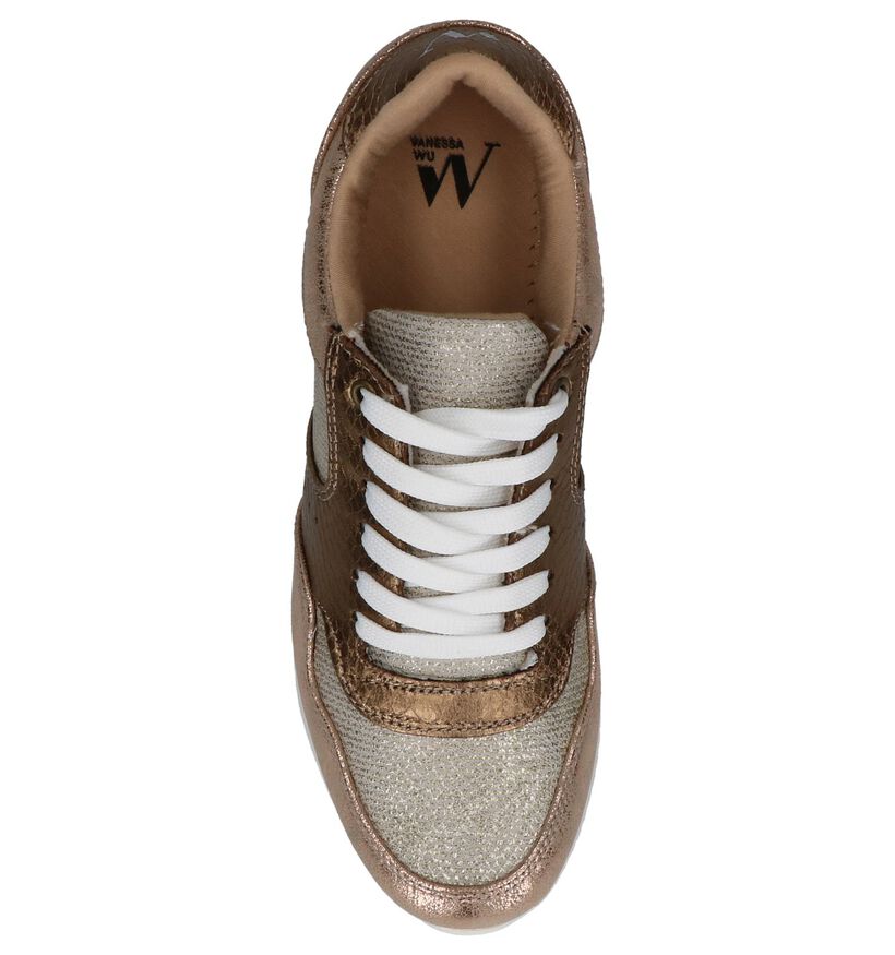 Vanessa Wu Rose Gold Sneakers, , pdp