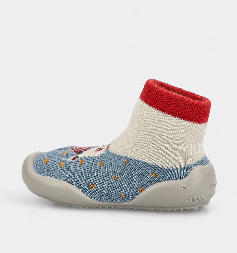 Coll&eacute;gien Pantoufles en Bleu/Multi pour filles (382082)