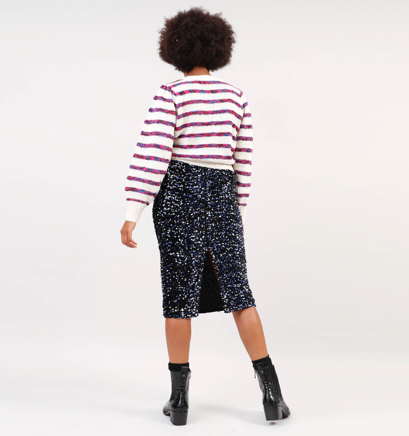 Minus Laja Beige Knit trui met strepen voor dames (348241)