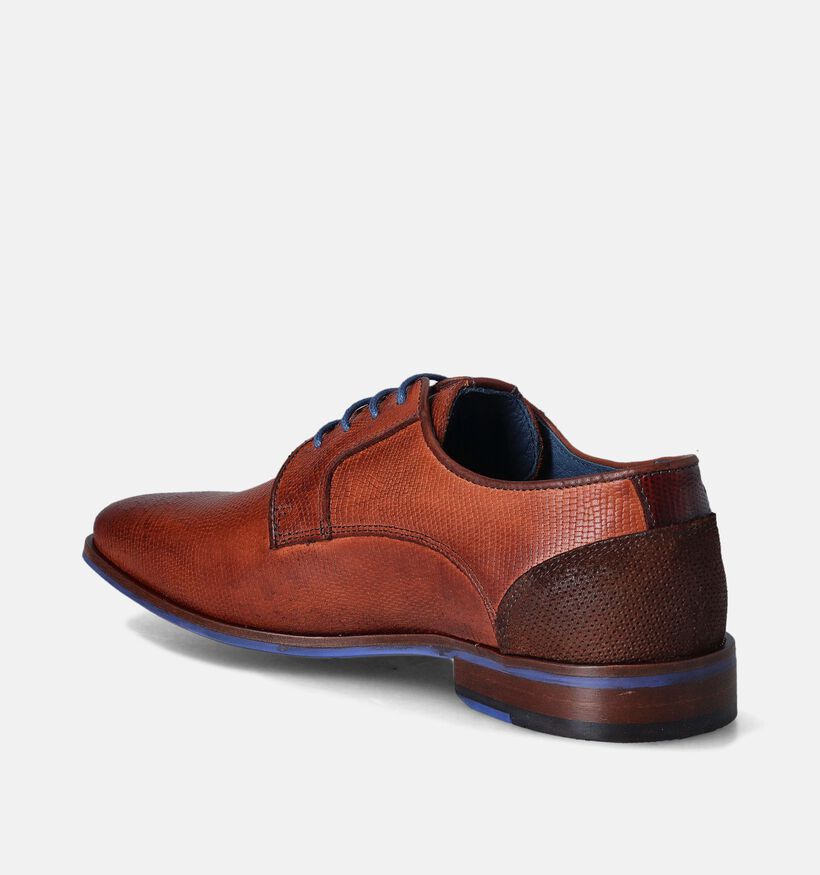 Berkelmans Oulton Cognac Geklede veterschoenen voor heren (357852) - geschikt voor steunzolen