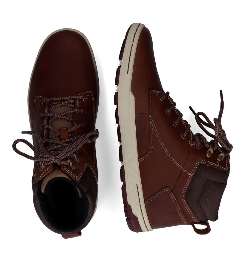 Caterpillar Colfax Bottines en Cognac pour hommes (329666) - pour semelles orthopédiques
