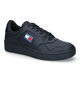 Tommy Hilfiger Retro Zwarte Sneakers in kunstleer (314269)