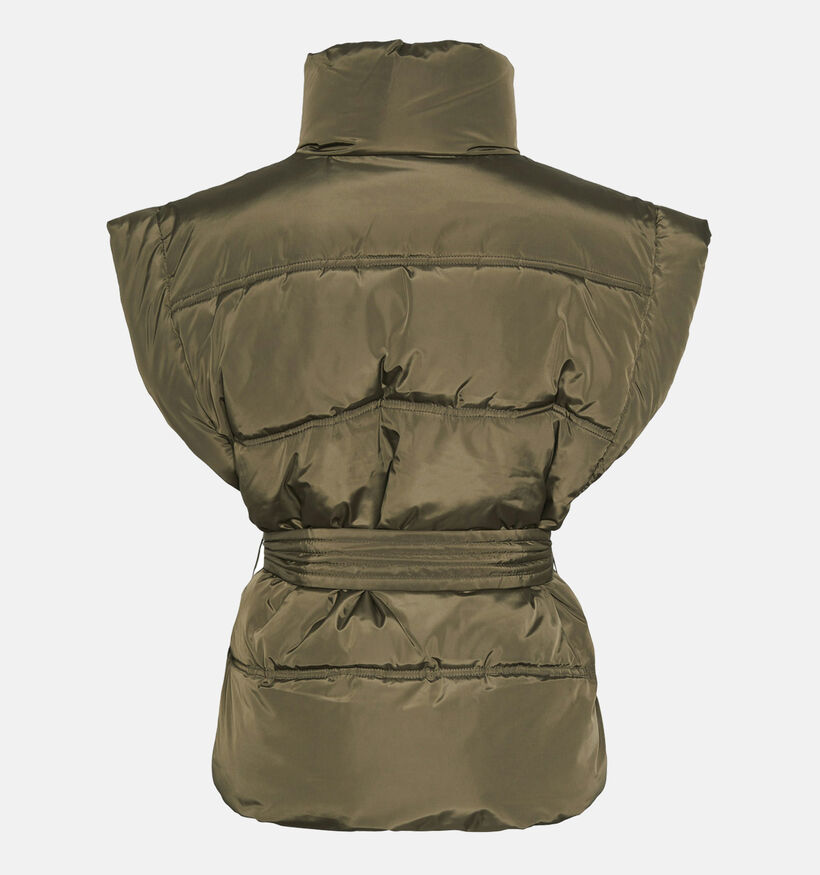 Pieces Noora Groene Korte gewatteerde bodywarmer voor dames (346559)