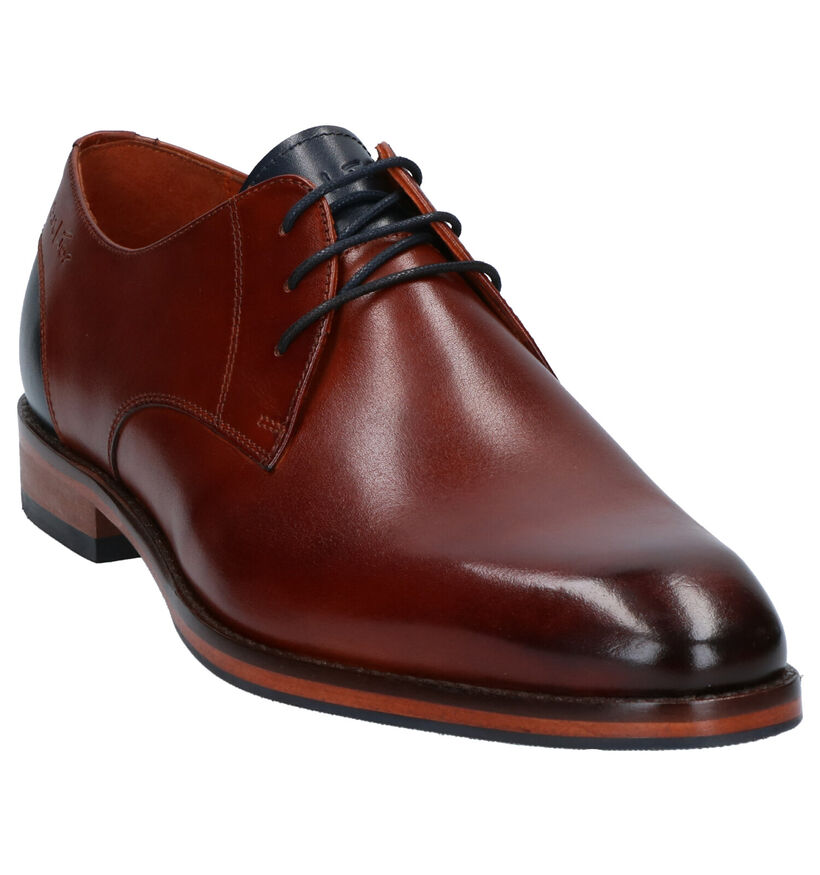 Van Lier Cognac Geklede Veterschoenen in leer (272964)