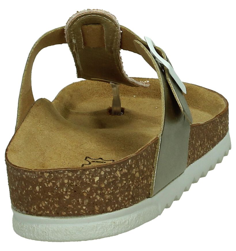 Inblu Gouden Teenslippers, , pdp