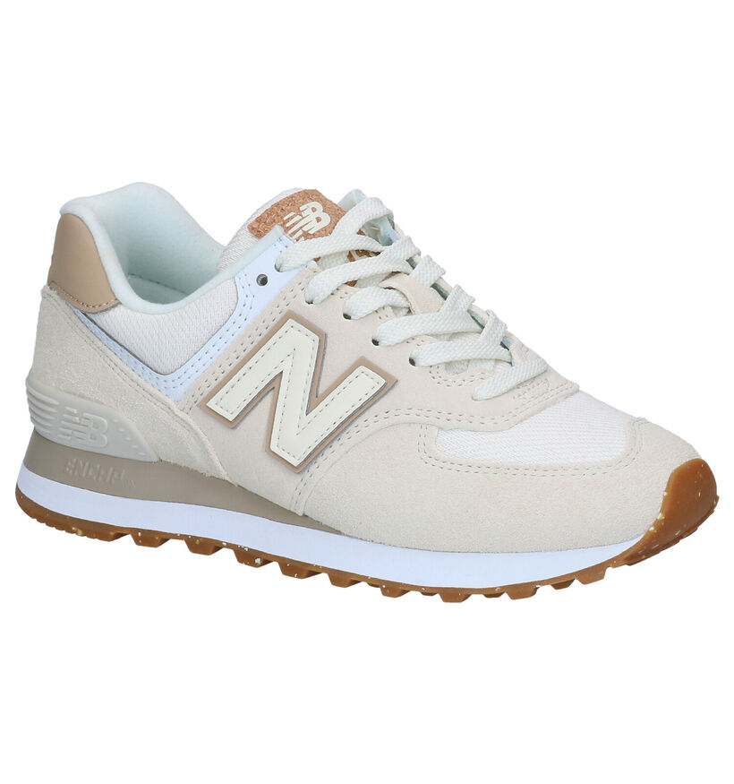 New Balance WL 574 Baskets en Vert pour femmes (349411) - pour semelles orthopédiques