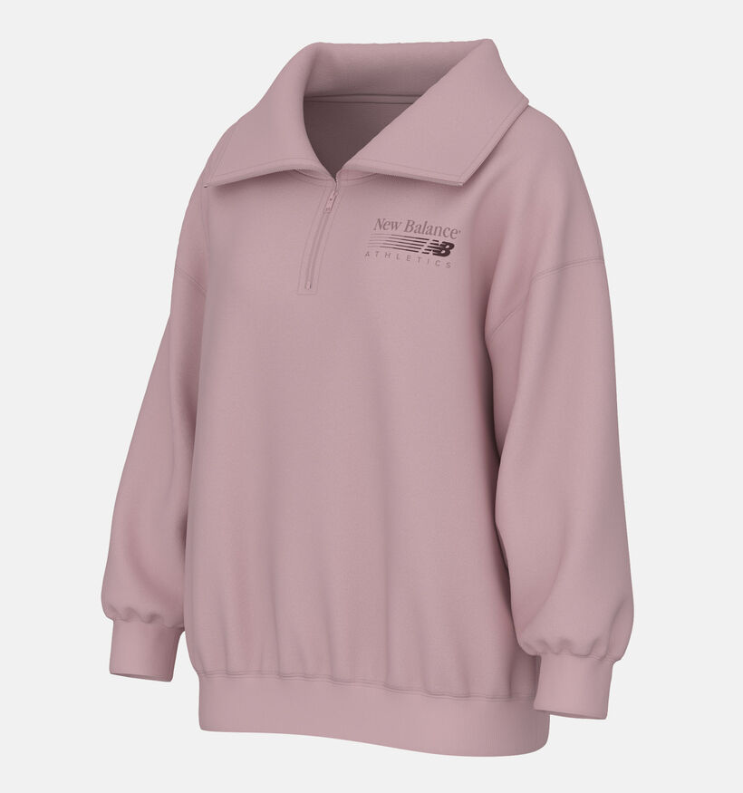 New Balance Sweatshirt en Rose pour femmes (385903)