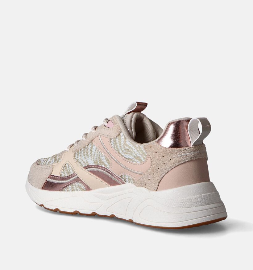 Posh by Poelman Baskets casual en Beige pour femmes (353722) - pour semelles orthopédiques