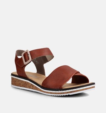 Rieker Sandalen Wit/Cognac