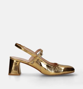 Slingbacks goud