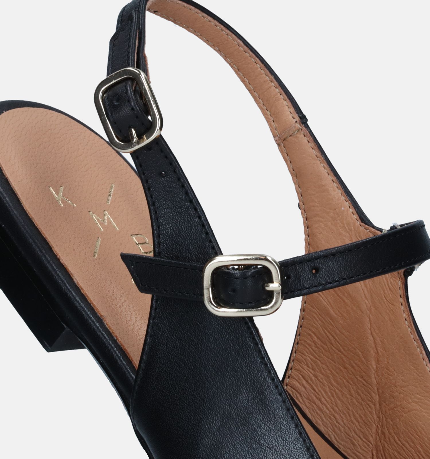KMB Zwarte Ballerina s met open hiel Dames Lage schoenen Online op TORFS.BE