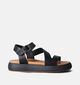 Inuovo Sandales plates en Noir pour femmes (356459)