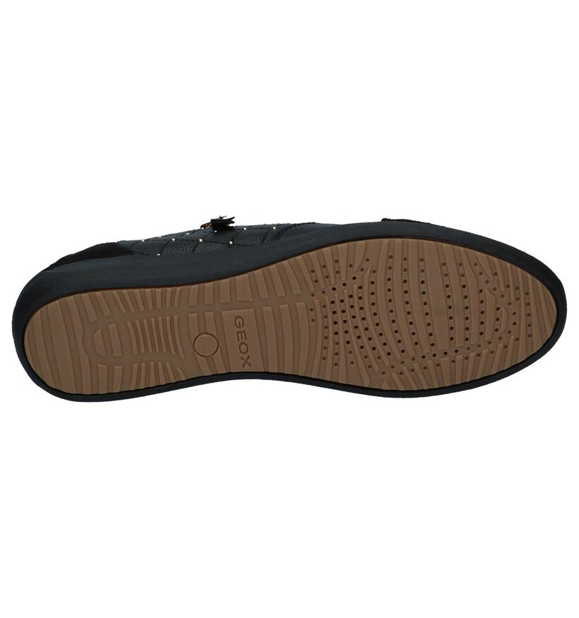 Geox Chaussures à lacets en Noir en cuir (223037)