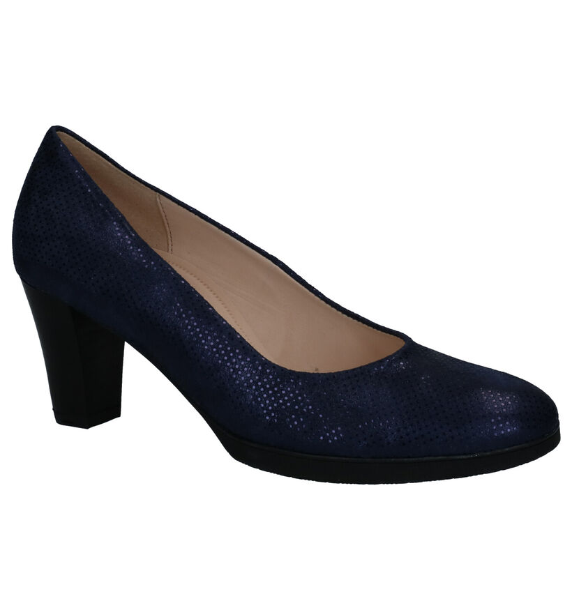 Gabor Blauwe Pumps in nubuck (271663)