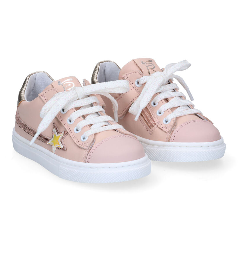 FR by Romagnoli Baskets basses en Rose clair pour filles (307785) - pour semelles orthopédiques