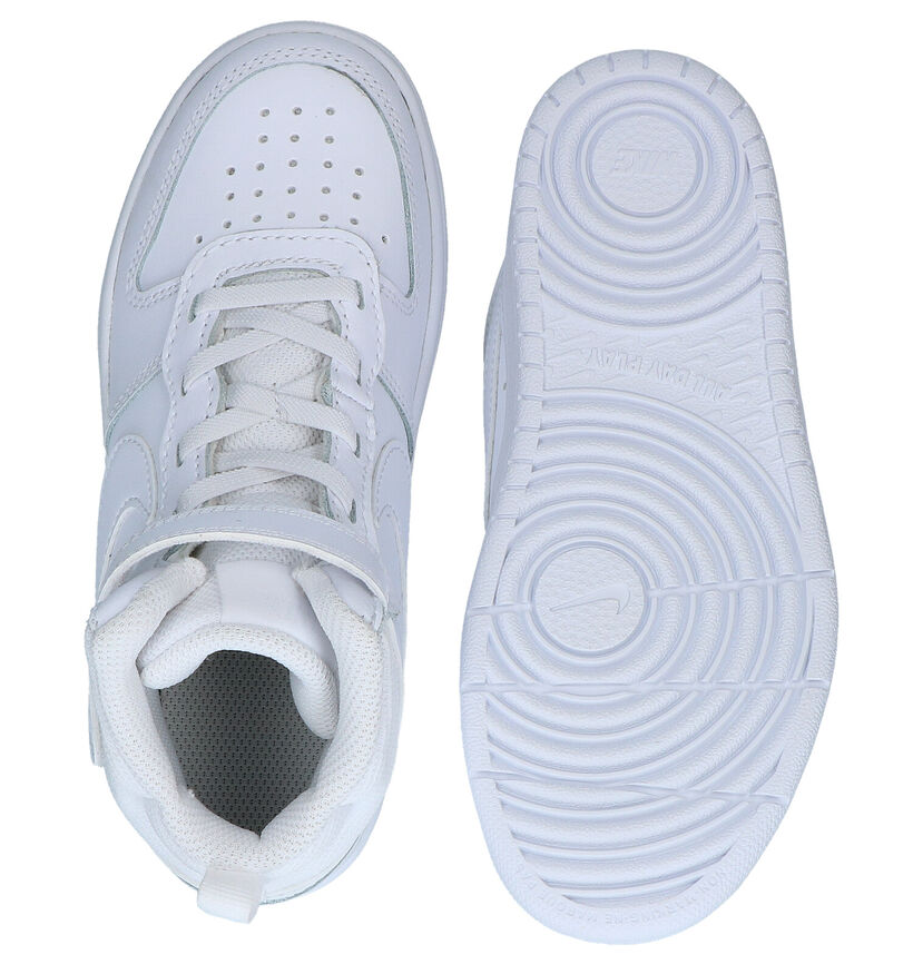 Nike Court Borough Zwarte Sneakers in kunstleer (293612)