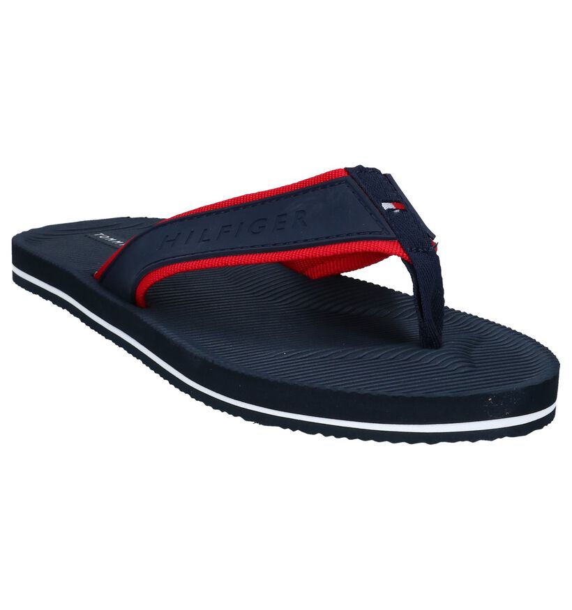 Donkerblauwe Teenslippers Tommy Hilfiger in stof (242411)