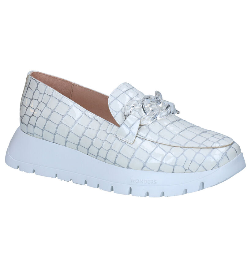 Wonders Ecru Loafers in leer (290010)