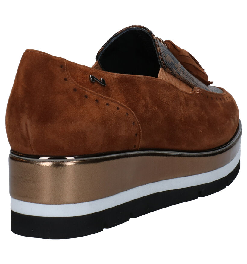 Nathan-Baume Chaussures slip-on en Cognac en nubuck (283259)