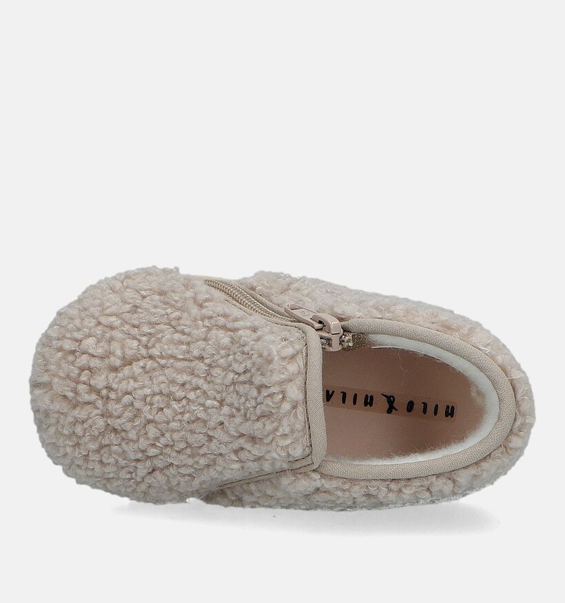 Milo & Mila Beige Teddy Babypantoffels voor jongens, meisjes (332277)