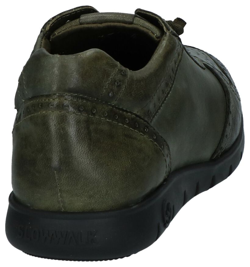 Slowwalk Chaussures basses en Vert en cuir (232384)