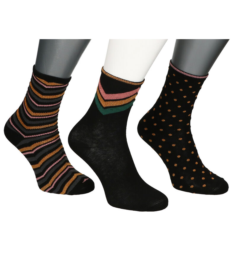 Teckel Socks Chaussettes en Noir - 3 Paire (281314)