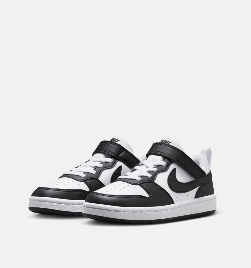 Nike Court Borough Zwarte Sneakers voor jongens, meisjes (357233) - geschikt voor steunzolen