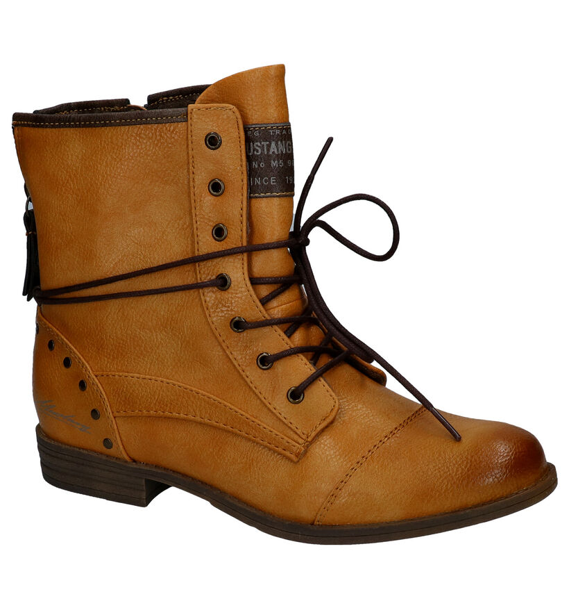 Mustang Bottines en Cognac en simili cuir (294328)